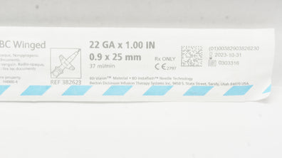 BD 382623 Insyte Autoguard BC Winged 22GA x 1inch (x)
